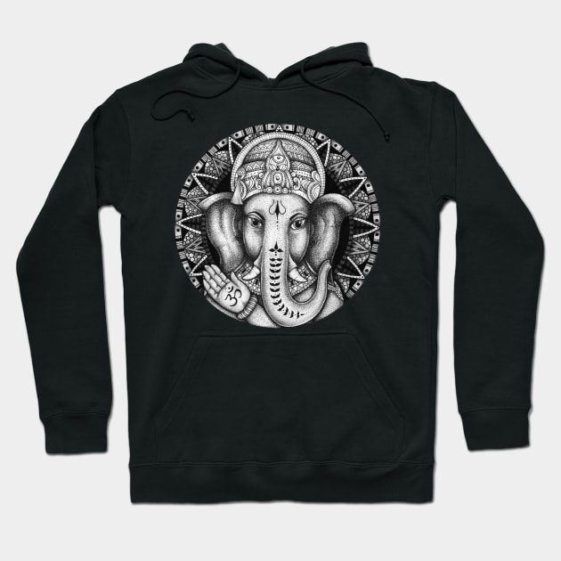 Ganesha Mandala Hoodie by Litedawn